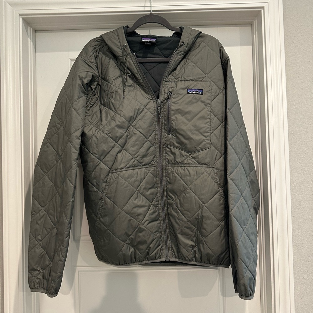 Patagonia Diamond Quilted Bomber Jacket with hood